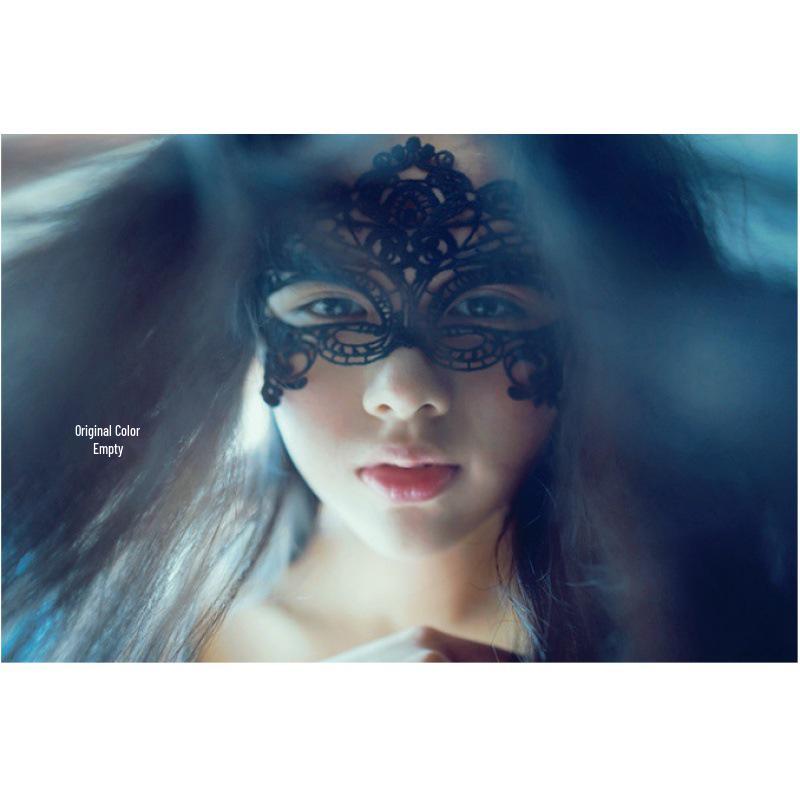 Chic Lace Cutout Masquerade Eye Mask - Multi-Style Performance Makeup Accessory for Christmas and Party Events