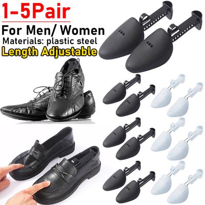 1-5 Pares Plástico Alargador de Sapatos para Homens Mulheres Sapatos de Couro Ajustável Portátil Forma de Sapato Alargador Suporte para Botas Anti-deformação