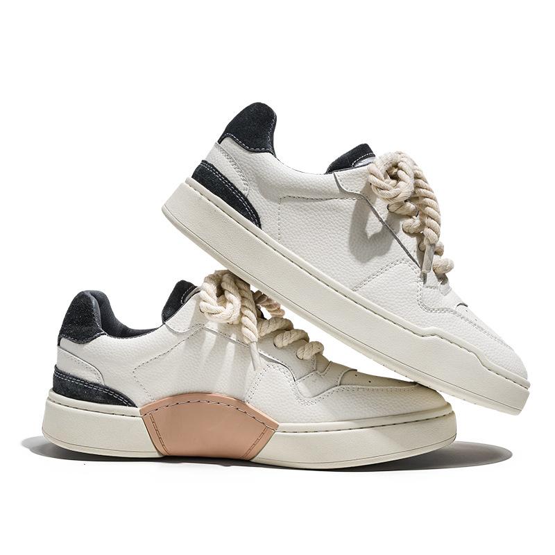 

3169 Tooling spring new leather casual low-top retro board shoes men s sports versatile trendy shoes men 44-Leather shoe size