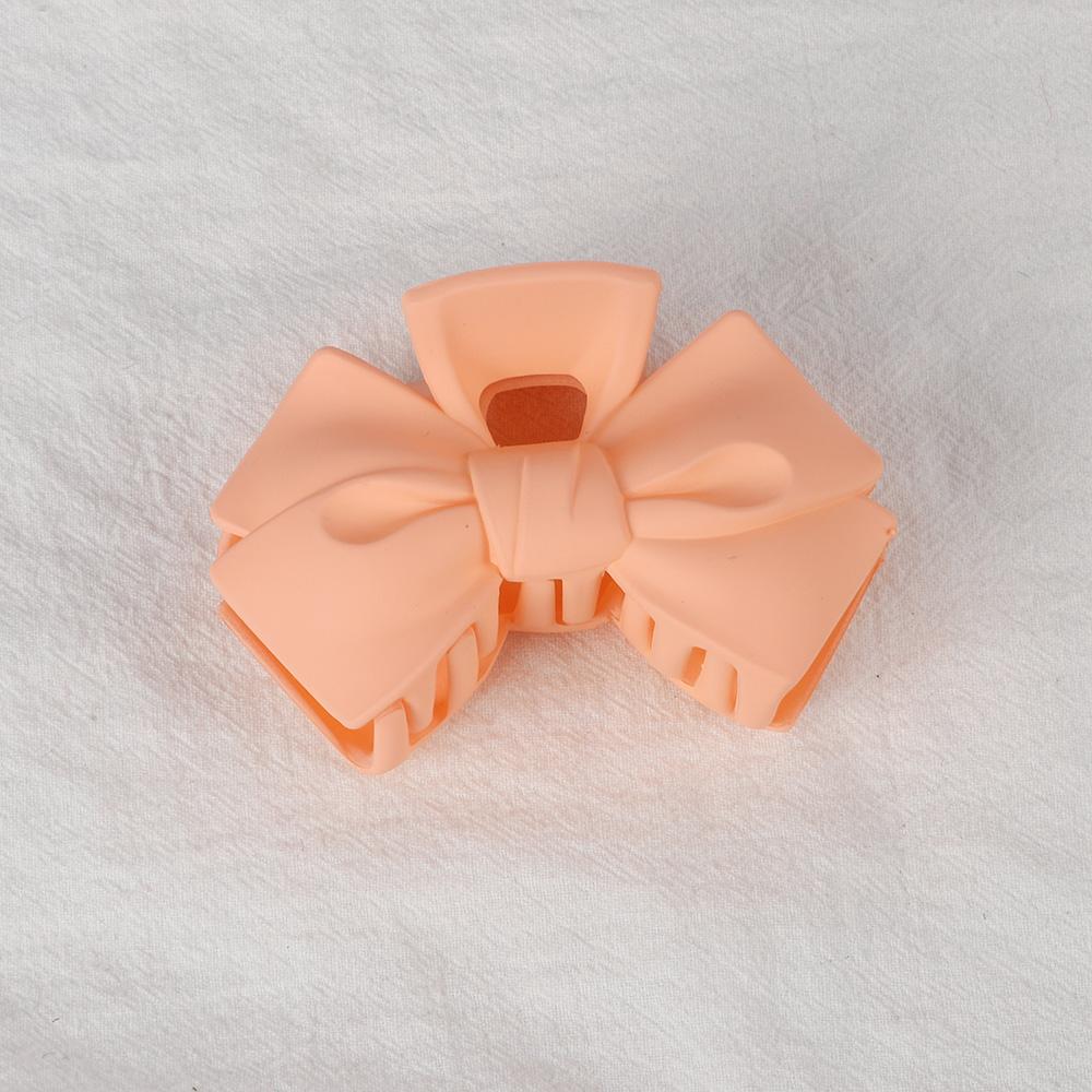 New Candy Bowknot Hair Claw Clips Women Girls Matt Plastic Big Bow Ponytail Holder Hair Clamps Crab Barrettes Hair Accessories