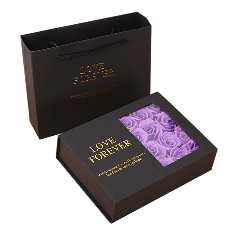 Eternal Rose Lipstick Gift Box - Flip-top, Creative Teacher's Day Present, Rectangular Packaging