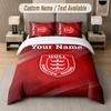 Custom Bedding Set Hull KR Pattern, Print Name Text 1 Duvet Cover Plus 2 Pillowcases Home Textile