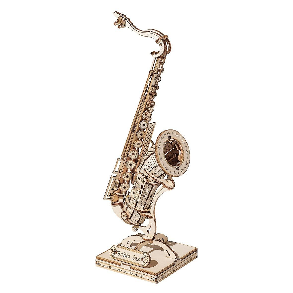 

3D Wooden Puzzle Ornament Series with Japanese Instructions Tsukurundesu® (Tenor Saxophone)