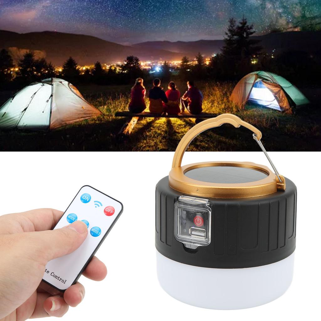 Solar Camping Light Three Mode USB Charging Bright LED Solar Tent Light for Outdoor Emergency
