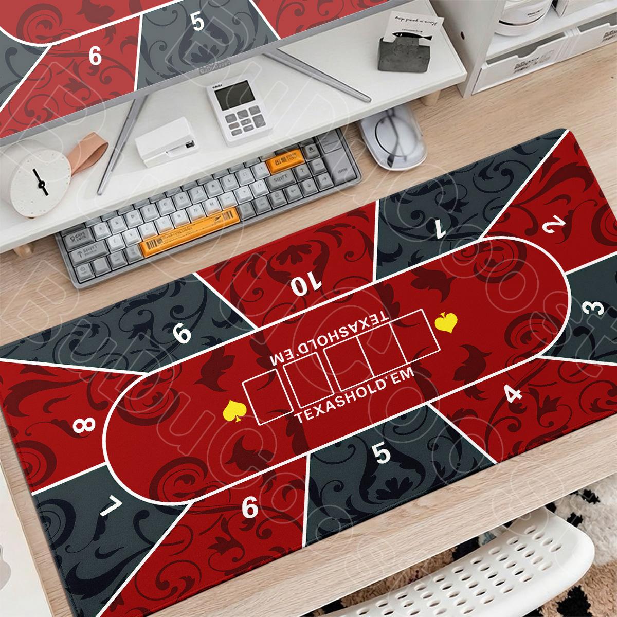 30x60cm 30x70cm 30x80cm Przenośna Składana Mata do Pokera Antypoślizgowa Podkładka pod Mysz do Gier 10 Graczy Texas Hold'em Gumowy Dywanik Podkładka pod Klawiaturę PC 30cmx60cm(11.8x23.6inch)