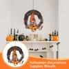 Halloween Dekokranz mit Hexenfigur und festlichem Girlande Handgemacht 20x20cm Saisonales Türhängeornament für Halloween