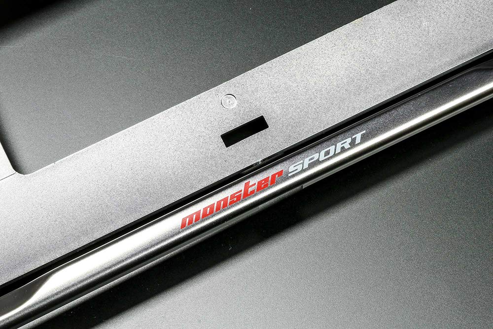 MONSTER SPORT License Plate Frame [Titanium Silver] New Standard Compliant License Plate Frame Cover Holder for Suzuki and Other Vehicles 794100-0000M