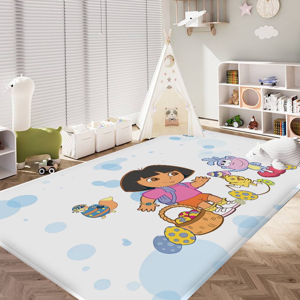 D-Dora the E-Explorer Room Mats Retro Multiple Choice Living Room Kitchen Rug Non-Slip Welcome Rug