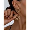 1 Pair Fashion Elegant Personalized Sunflower Stud Earrings