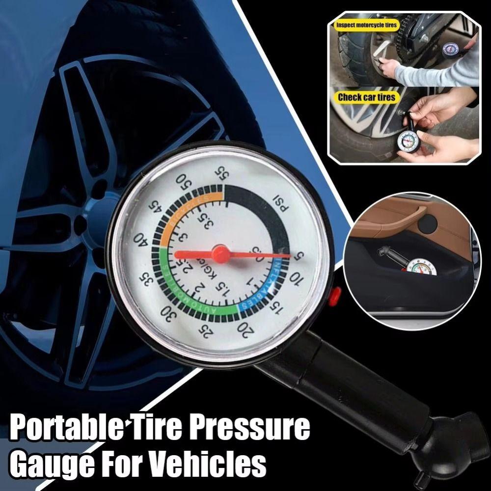 Analog Gauge Tyre Deflation Pointer Pointer Design Pressure Gauge Measurement  Car Tire Pressure