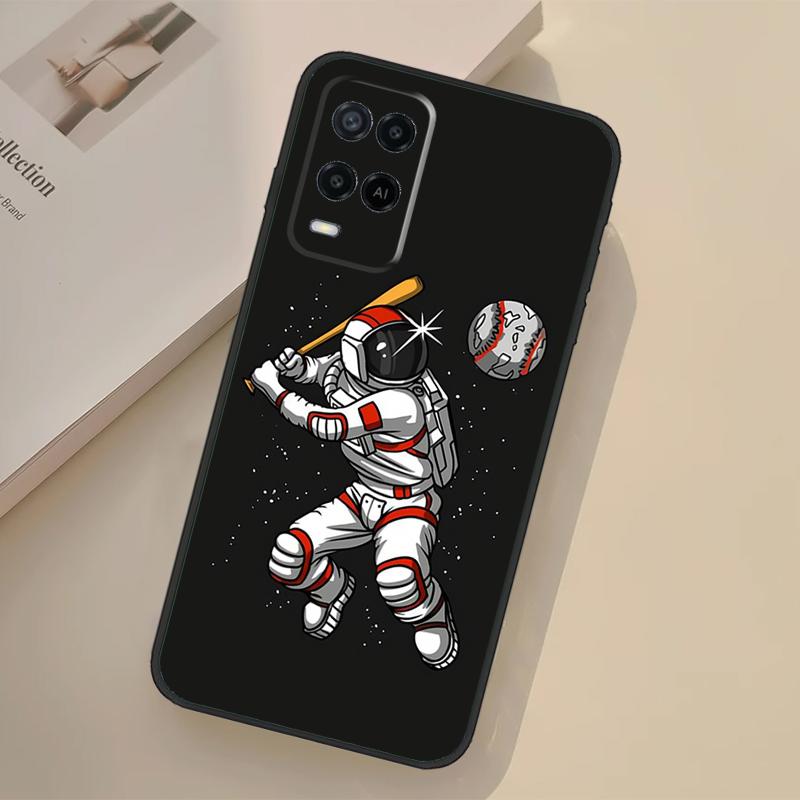 Astronaut Soccer Basketball Case For Oppo A76 A96 A16 A17 A18 A60 A80 A40 A38 A58 A78 A98 A94 A74 A54 A15 A57 A77 A5 Pro