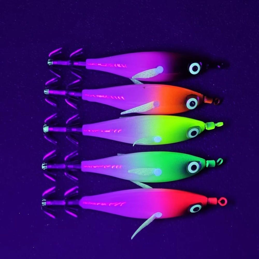 5pcs 5pcs Set Squid Jig Set 5cm Size Egi Fishing Bait Set Saltwater Fishing Lure  For Octopus