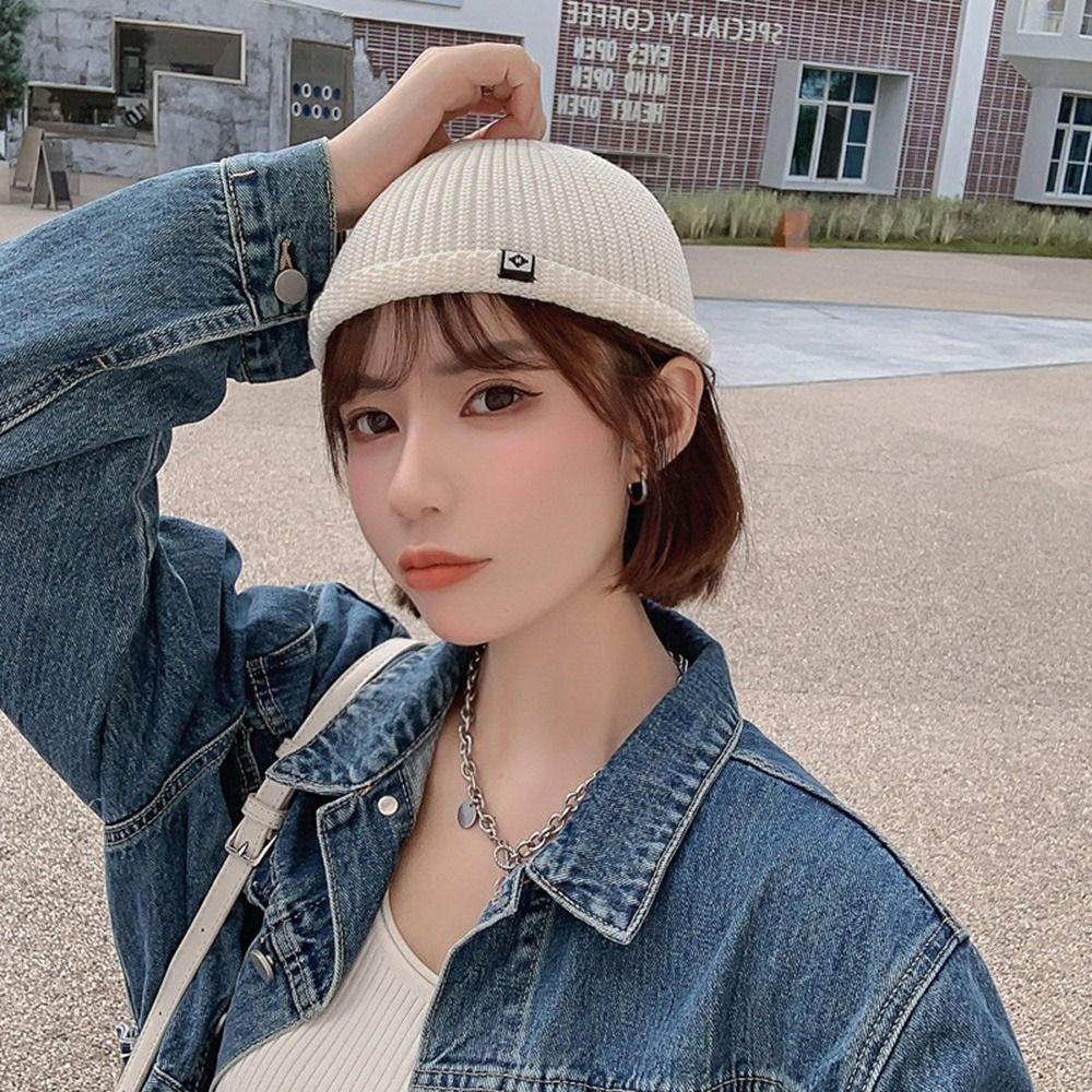 Windproof Knitted Hat Soft Warm Bonnets Autumn Winter Hat  Outdoor