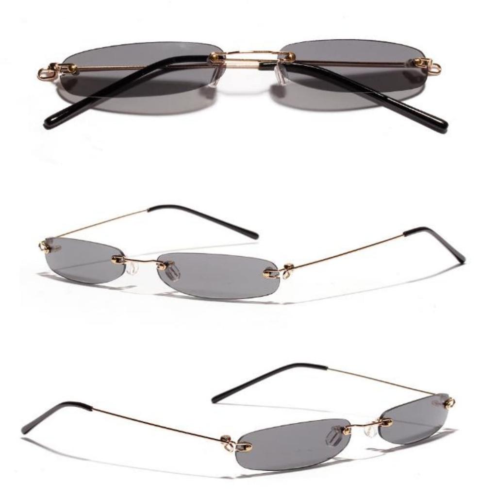 Lunari Color Lens Mini Fashion Unique Casual Sunglasses, Lens, Glasses, Design, Unisex, (Black)