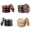 Floor Care Cups for Piano Wheels Solid Wood Set of 4 with Recessed Support Design and Bottom Pad for Indoor Floors