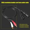 2 RCA Male To Dual XLR Male Audio Connection Cable Professional Black for Microphone Mixer Headphone Amplifier