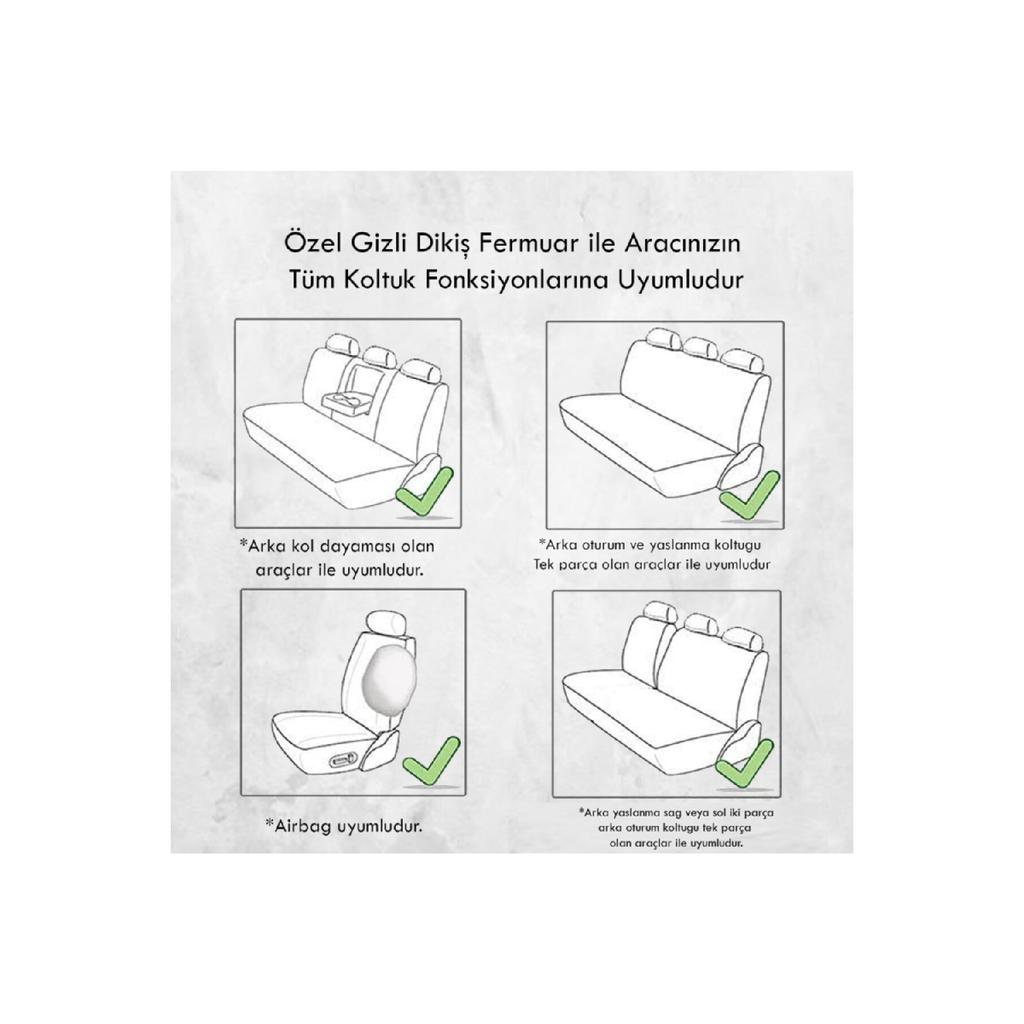 Car Seat Cover Vip Leather And Fabric Set Color Brown