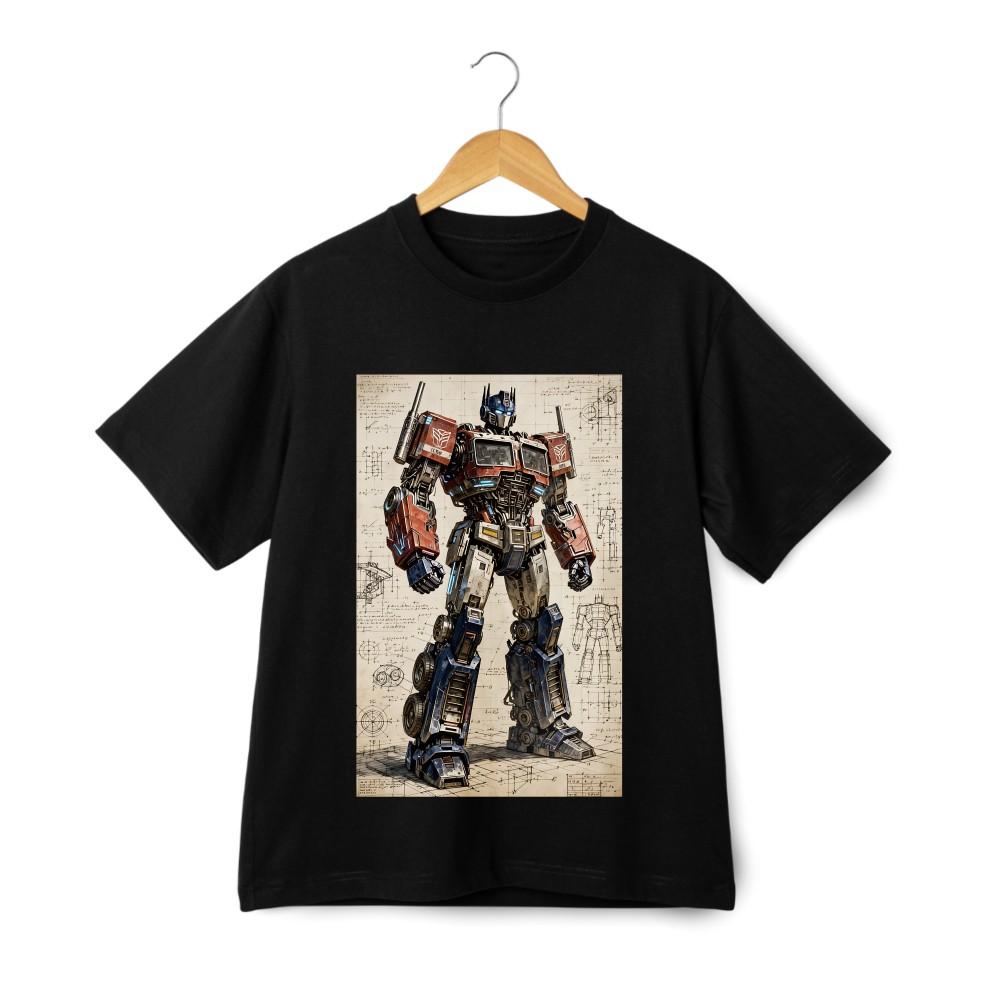 Transformers Optimus Prime Mechanical-Style Printed Tee, Unisex Short-Sleeve Top