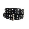 European and American Fashion Auto-eye Chicken Eye Belt Men's Rivet Retro Belt Double-pin Buckle No Punch Belt Punk