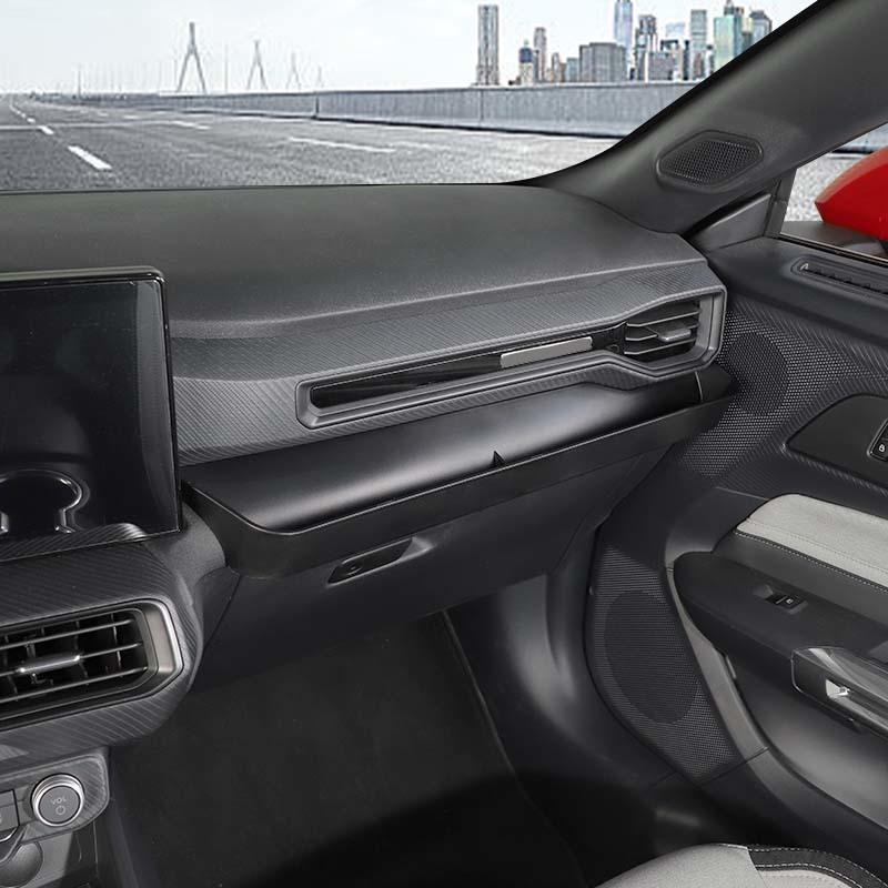 Auto Beifahrer Mittelkonsole Aufbewahrungsbox Organizer ABS Kunststoffbehälter Für Ford Mustang 2024 Up Innenraum Verstauen Aufräumen Zubehör