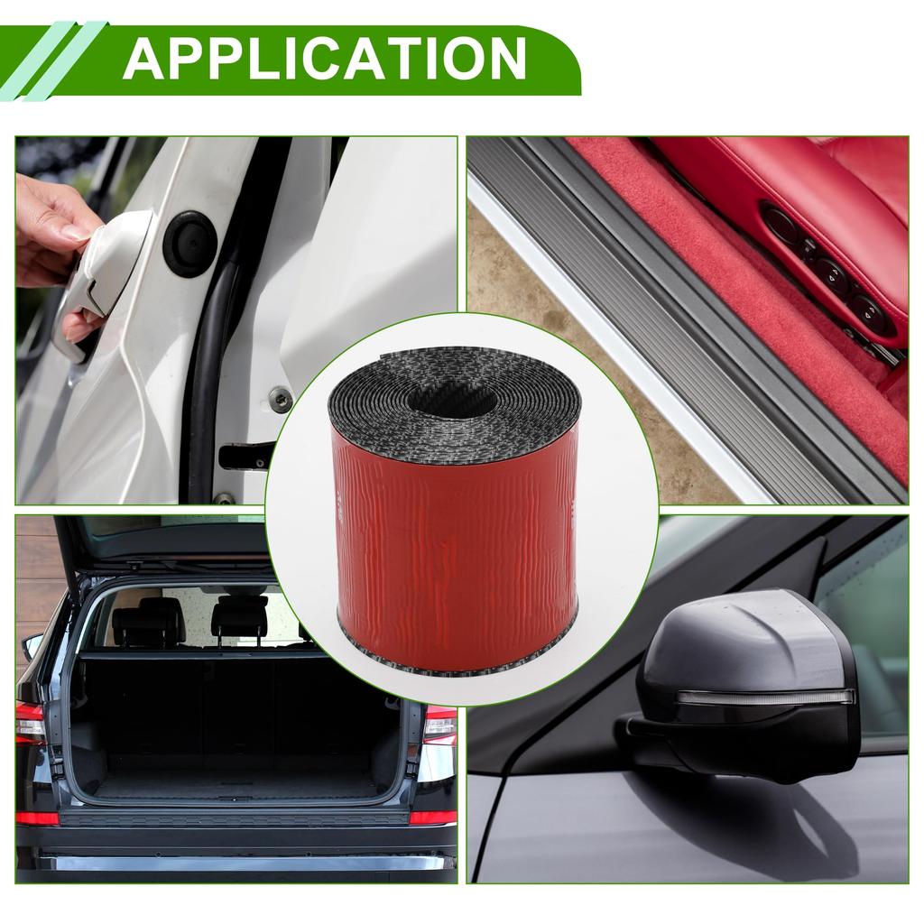 HOPESPANNER Universal X Car Side Skirt Adjustable Side Edge Carbon Fiber 1 Piece 13' 3.94" Protector, Guard, PVC, Pattern, Black,