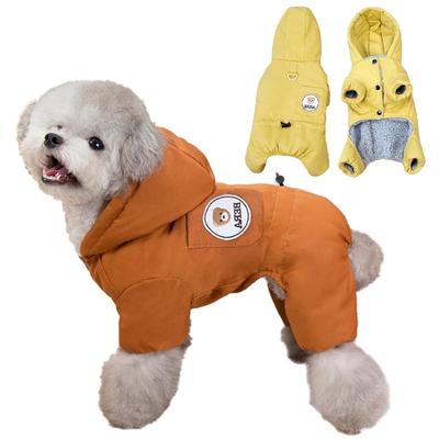 Salopettes d'hiver pour chien Coupe-vent Chaud Combinaisons pour animaux de compagnie Vêtements en coton pour petits chiens Caniche Maltais Manteau Bouledogue français Combinaisons pour chiot