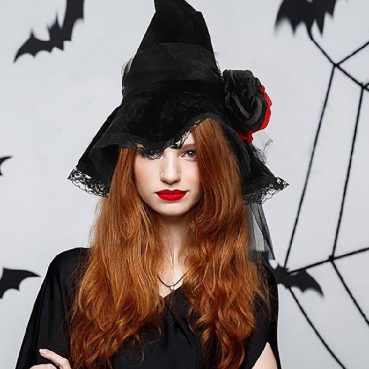 Vampires Halloween Hats Stage Performances Hat Multifunctional Witch Hat Adult Suitable for Youth and Party Enthusiasts