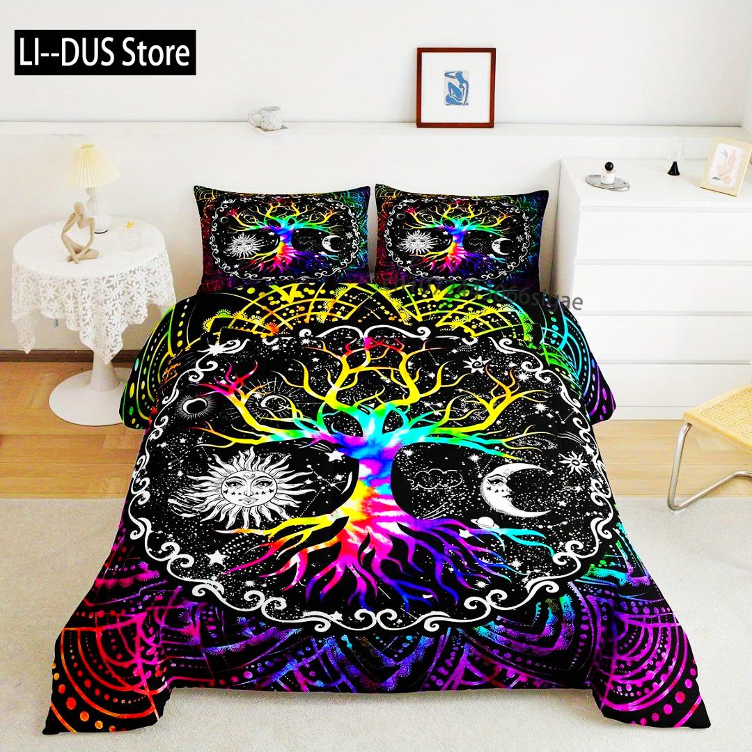 

Comforter Tree Of Life Digital Printed Bedding Set Soft Comfultable King Queen Twin Single Size Bithday Gift Room Decoration Comforter (quilt)-EU Single(135*200cm)3pcs