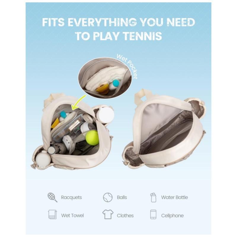 Lightweight Waterproof Crossbody Racket Bag, Multi-Functional Unisex Bag For Tennis Pickleball Badminton