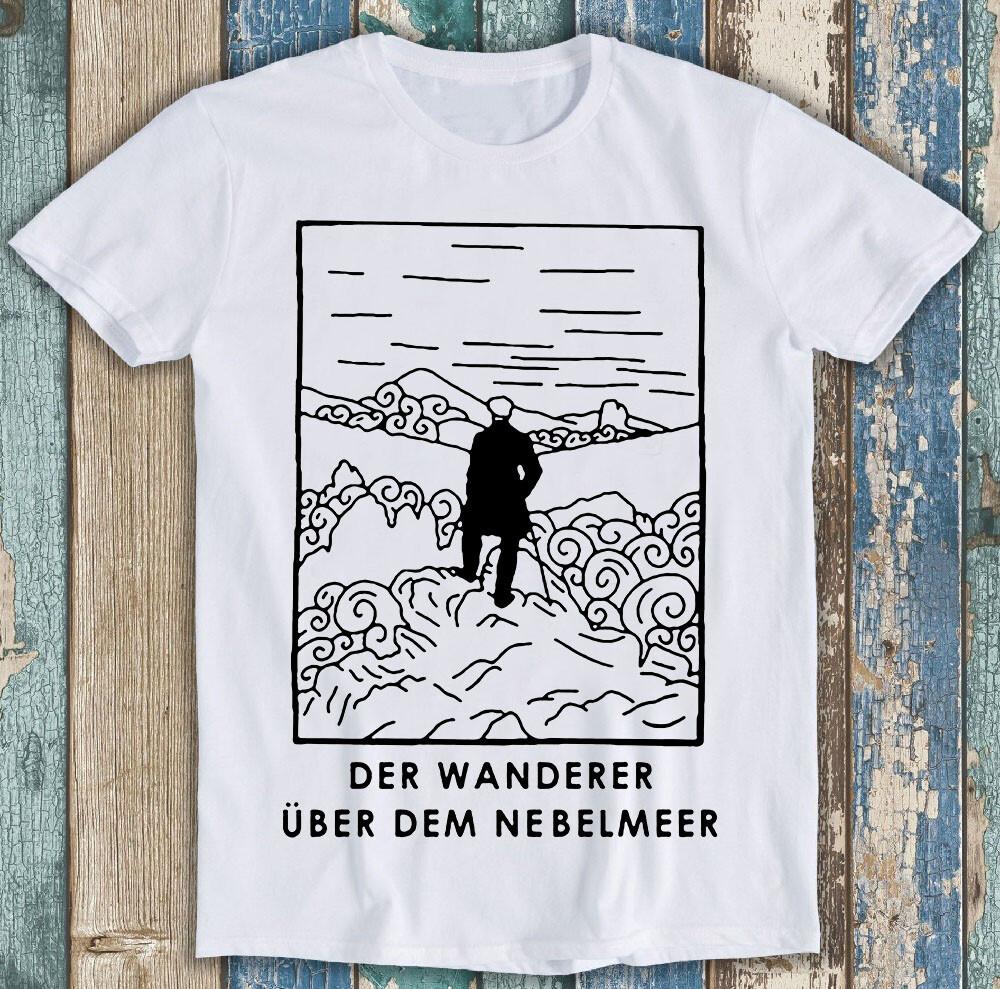 Van Gogh Der Wanderer Uber Dem Nebelmeer Above The Sea of Fog Gift T Shirt M1528