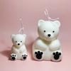 3D Cute Cartoon Bear Silicone Candle Mold Diy Handmade Soap Plaster Ice Cube Baking Mould Birthday Party Wedding Gift Making Kit