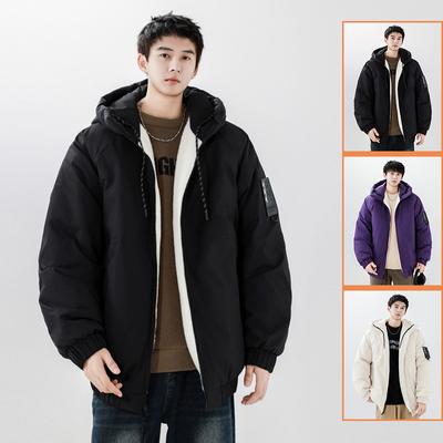 Winter Reversible 90 White Duck Down Down Clothes Hong Kong Style Fashion Versatile Thickened Couple Model BL