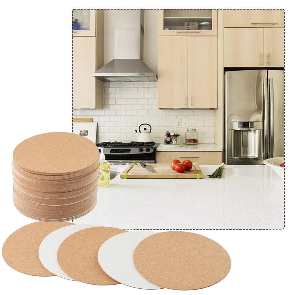 10cm Korkuntersetzer 60 Stück Rutschfeste Korkrückseite Korkmatten DIY