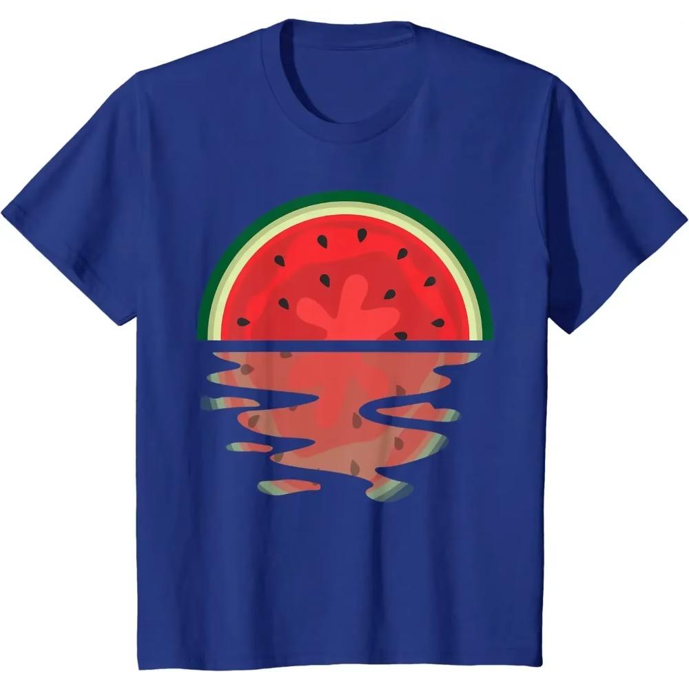 Cute Watermelon Vintage Sunset Summer Vibes Fruit T-Shirt