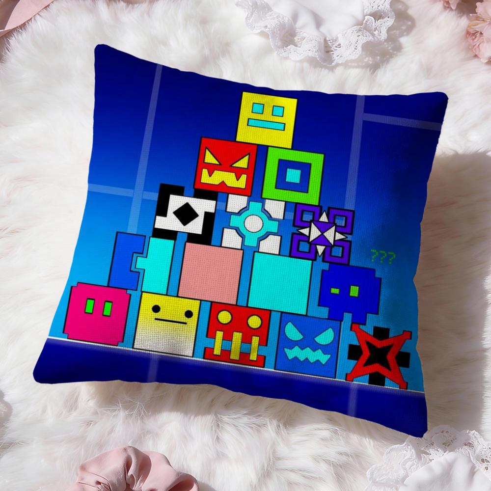 G-Geometry DashS Video Cushion Cover Premium Comfort Reversible Pillow Cove -Two In One Design for Any Room & Car Interior