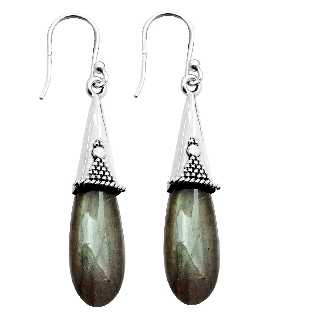 

Labradorite Gemstone Earrings Solid 925 Sterling Silver Handmade Earrings Jewelry Gift For Women And Girls E-3203