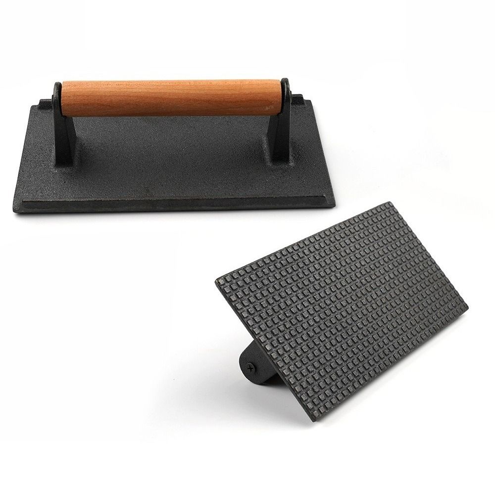 Flat Top Steak Burger Press Heavy-Duty Grill Hamburger Grinder Meat Press Board  Kitchen Gadgets