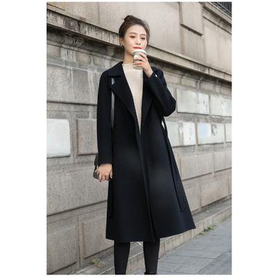 Medium and Long Small Woolen Coat Women's Autumn and Winter Clothing New Trendy Loose Coat