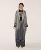 Salty Pebble Gradation Denim Trench Coat [Grey]