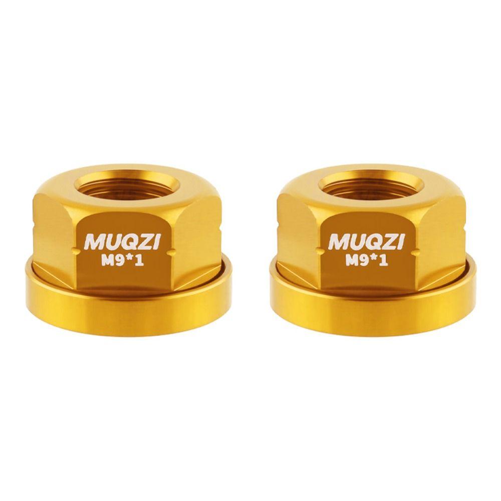 2pcs Aluminum Zinc Zinc Alloy Rear Axle Screw High Strength Bike Accessories Bicycle Hub Nut Rear Axle