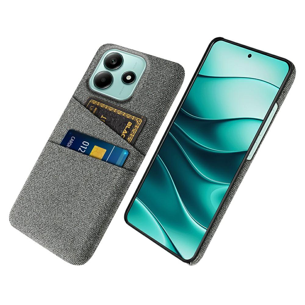 For Xiaomi Redmi Note 14 5G Case Cloth+Hard PC Phone Cover with Dual Card Slots