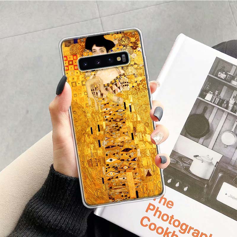 he kiss Gustav Klimt Painting Phone Case For Samsung Galaxy S26 Ultra S23 S24 S25 Edge S20 FE S21 S22 Plus Soft Print Shell Cove