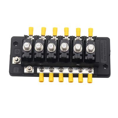 12V-32V 100A 6P Devre Kesici Bara Takımı 1 Giriş 6 Çıkış #8 Vida Terminali Güç Dağıtım Bloğu Tekne Araba Karavan İçin