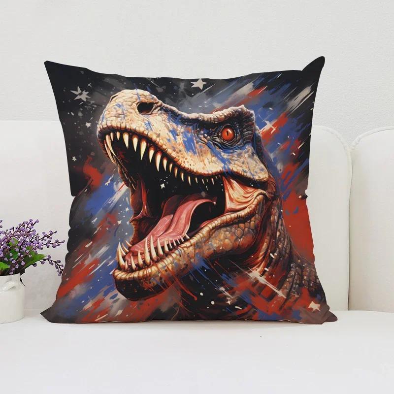 Dinosaur Land Pillow Cover Sofa Decoration  Cushion Cover Children s Room Decorative Pillow Cover Kids Equisite Gift(3) 30x30cm