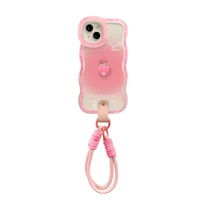 Peach Doll Lanyard Suitable for Apple 11pro Mobile Phone Case Huawei/vivo/Xiaomi/oppo Creative Anti-fall Women