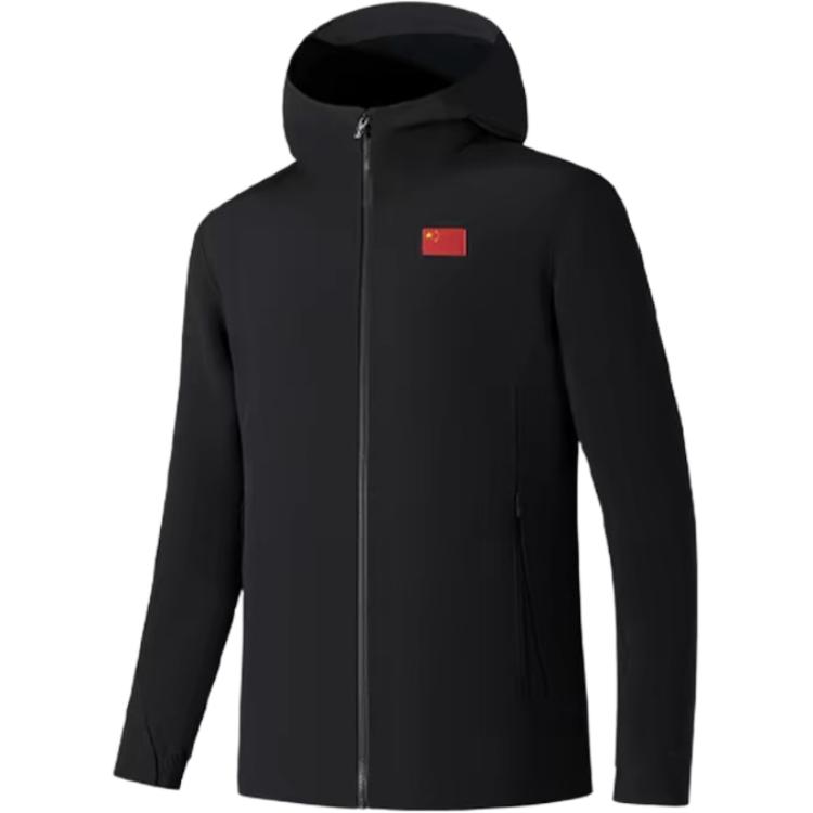 Anta Champion All-Weather Series Hooded Zipper Solid Jacket Men jackets 152610606-1
