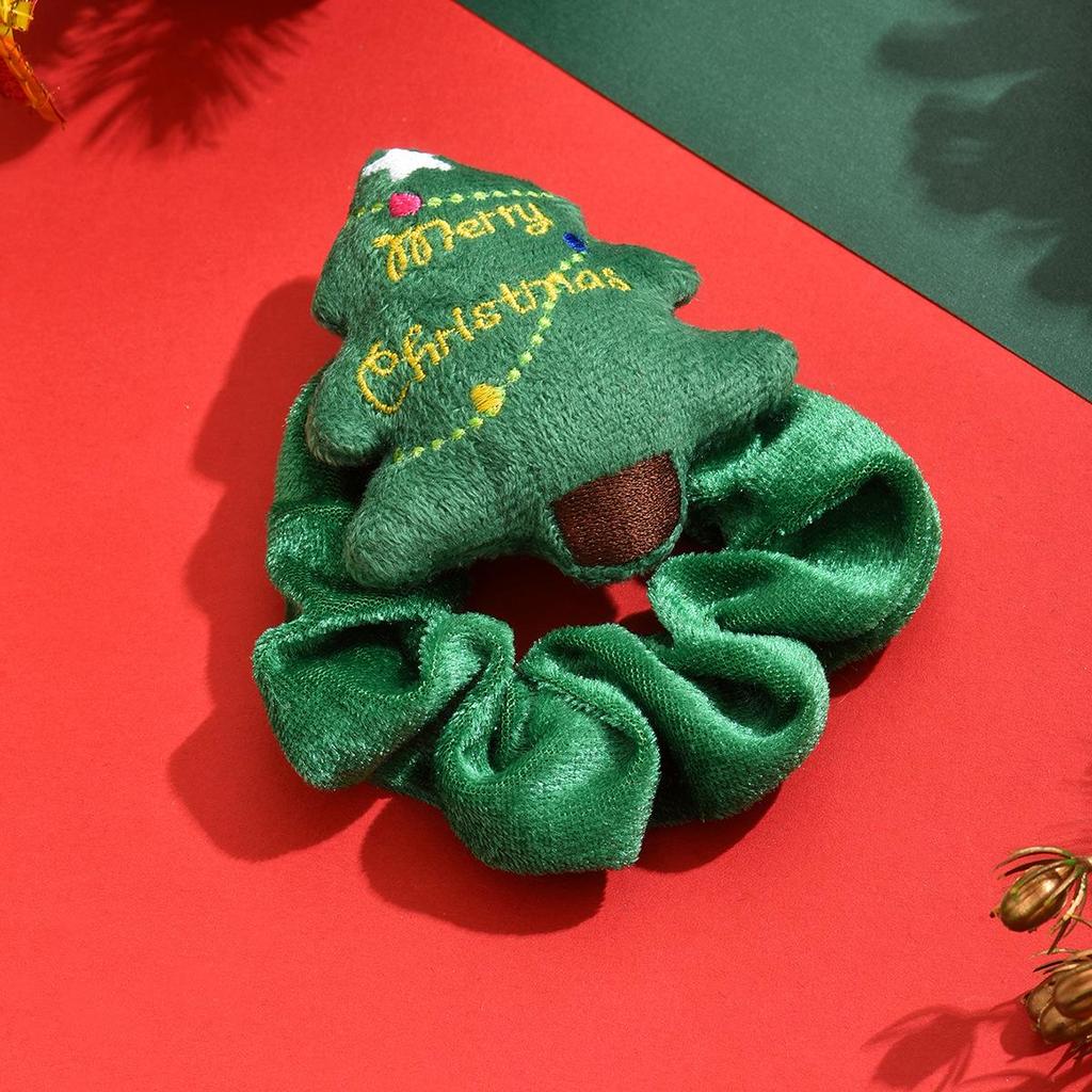 Festive Reindeer & Santa Hair Tie Set - Cute Christmas Headwear for Ponytails
