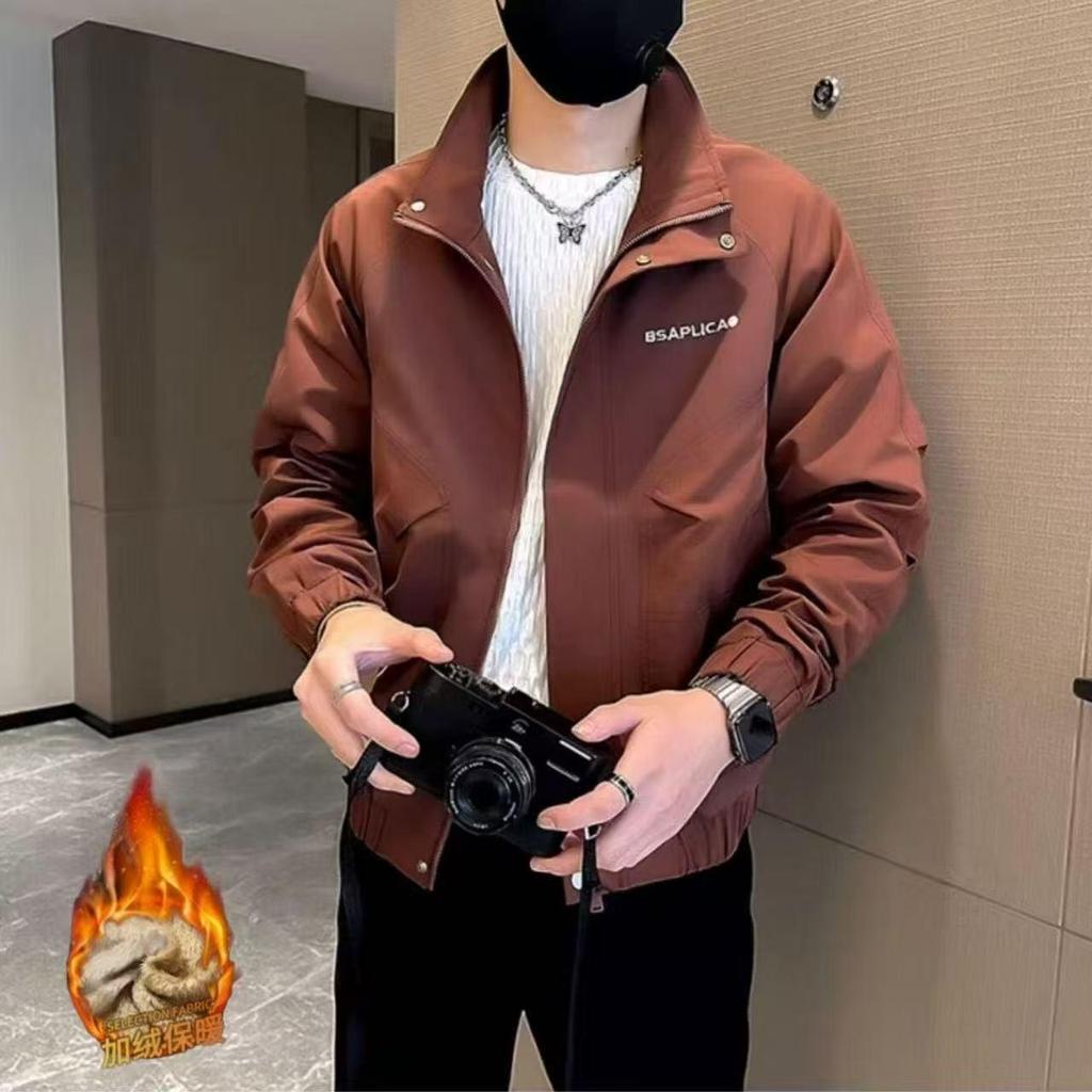 2025 Trendy Men's Hipster Embroidered Workwear Jacket, Spring/Autumn Style Casual Top