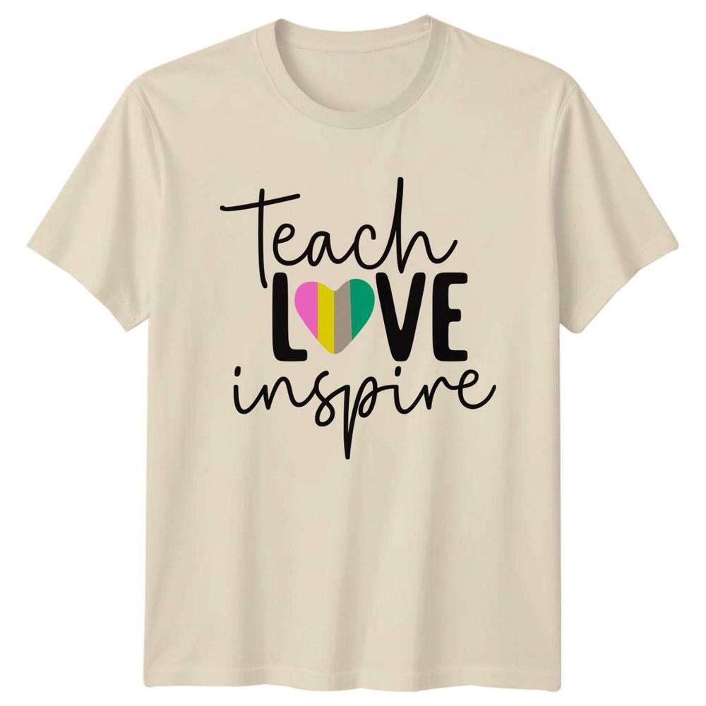 Teach Love Inspire Unisexs TShirt Teacher Appreciation Gift For Her