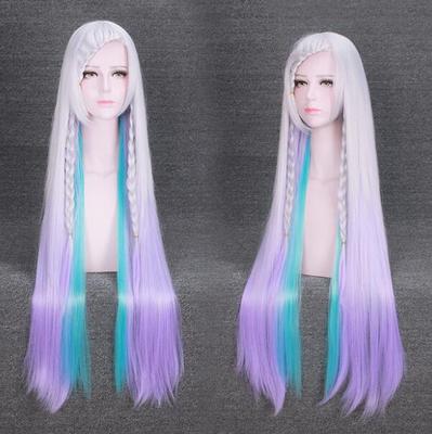 100CM Braid Long Straight Wig Anime Sword Art Online Yuna Cosplay Costume SAO Heat Resistant Synthetic Hair Women Cosplay Wigs